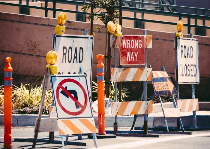 summer driving road construction